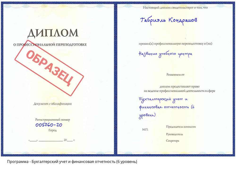 Бухгалтерский учет и финансовая отчетность (6 уровень) Ангарск