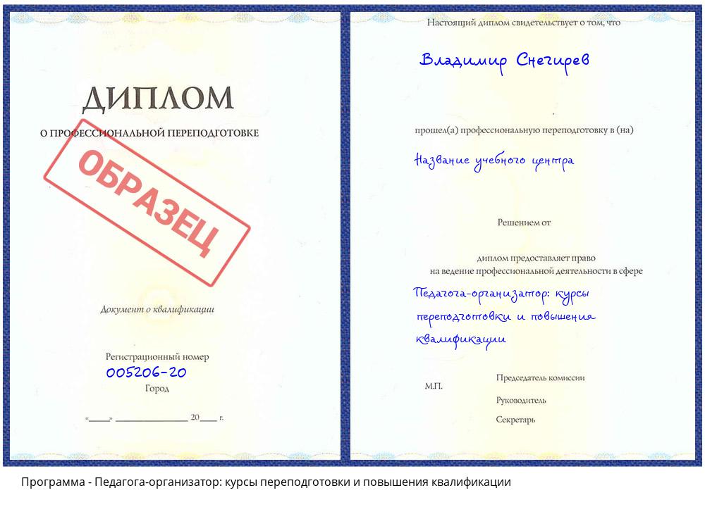 Педагога-организатор: курсы переподготовки и повышения квалификации Ангарск